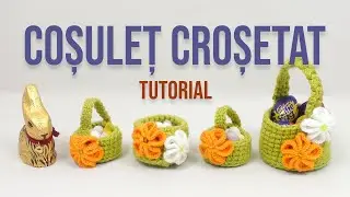 Cosulet crosetat de Pasti | Tutorial video cos crosetat incepatori