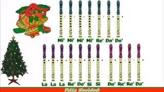 Feliz Navidad en Flauta Dulce con Notas