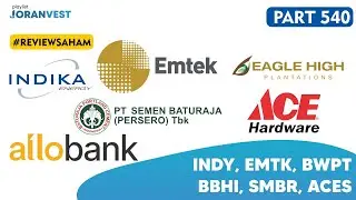 Review Saham Eps 540: Roasting Saham INDY, EMTK, BWPT, BBHI, SMBR, ACES