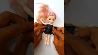 DIY Barbie dress making | Doll Hacks and Crafts #joancreations #youtubeshorts #diy #fashion #shorts