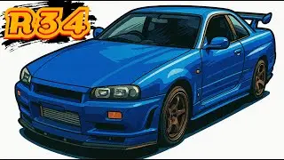 BAYSIDE BLUE R34 NISSAN GT-R