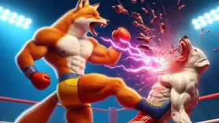 white dog vs Foxfight trailer#viral #cartonstories#marvel #for#avengers #cartoon#@rehmanrehan2014