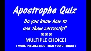 Apostrophe Quiz