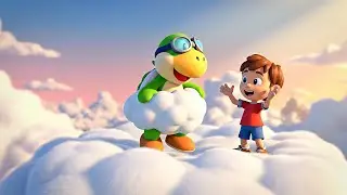 Mario Baby Lakitu Got Tangled in a Cloud | Nursery Rhymes for Kids & Baby Songs
