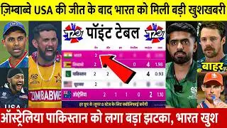 Zimbabwe USA के जीत के बाद ICC T20 WC Points Table में बड़ा बवाल, भारत को खुशखबरी, AUS PAK हैरान