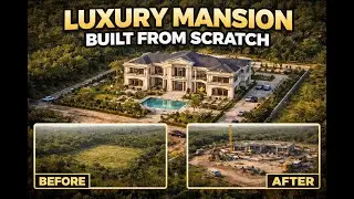 Luxury Mansion Built From Scratch &mdash; Full Cinematic Drone Construction Timelapse