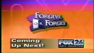 Forgive Or Forget TV Show 1999 Commercial FOX 26 Houston Tx