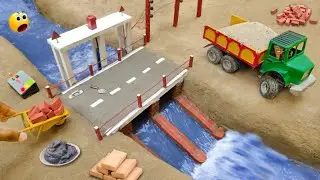 Diy mini water dam with electricity produce and mini truck science project.