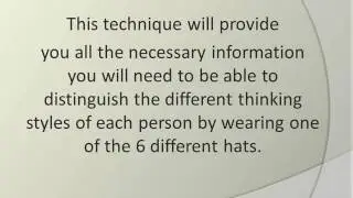 Team Building Sydney: The Effective Thingking Hats Workshops For The Team.