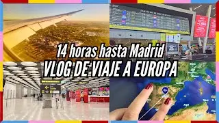 ¡14 HORAS HASTA MADRID! | Viajando a Europa por primera vez ✈️