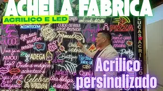 ACHEI ONDE F&Aacute;BRICA PLACAS EM LED DE ACR&Iacute;LICO PERSONALIZADO DE QCORDO COM SEU GOSTO E FAIXADA 