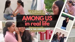 Among Us in Real Life 🤯👣 || Shaheed Rajguru College Fest #nancyvlogs #amongus