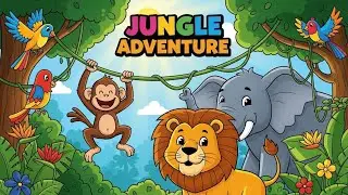 Jungle Adventure 🌴🎶 | Fun Animal Song for Kids | Happy Tale & Tune