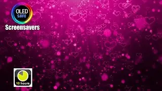Valentines Day Falling Red Hearts Screensaver - 10 Hours - Full HD - OLED Safe