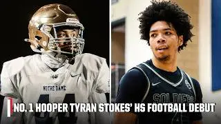 Tyran Stokes' FOOTBALL DEBUT 👀 No. 1 basketball prospect scores a touchdown in first game | SC Next