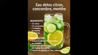 Eau D&eacute;tox Citron, Concombre & Menthe 🍋🥒🌿 | Boisson fra&icirc;che naturelle