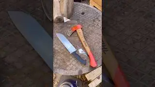 Big knife or hatchet? #shorts #knifestuffwedo #hatchet #largeknife