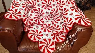 Part #2: Peppermint Throw | Row 11 | Motifs 1-4 | Crochet Christmas Throw