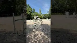 Super cours de saut avec Clayton avant notre week-end &agrave; Chazey 🤩 #equitation #poney #cheval #cso