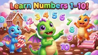 Learn Numbers 1 to 10 with Cute Dragons 🐉🍬 | Fun Counting Song for Kids