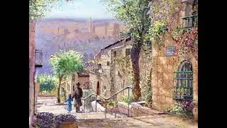 Peaceful live in Jerusalem Painting by Alex Levin