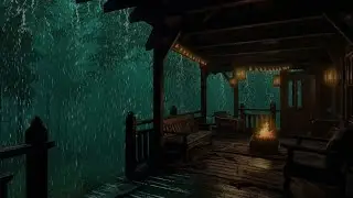 Peaceful Night Rainstorm and Thunder Ambience for Restful, Healing Sleep