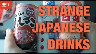 Trying strange Japanese drinks!