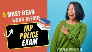 5 Must read English Words before MP Police Exam 2025 🔥 | Boost Your Vocabulary | The Word Bank