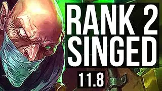 SINGED vs FIORA (TOP) | Rank 2 Singed, 1/1/10 | EUW Grandmaster | v11.8