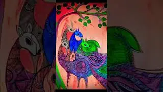 #Wow, what a beautiful and vibrant painting! The use of colors and intricate designs #art #shorts
