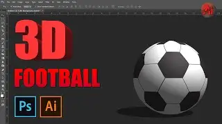 how to make 3d football with illustrator and photoshop