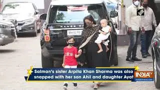 Salman's sister, brother Sohail arrive at Galaxy Apartments for EID celebrations