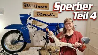 Simson Sperber SR 4-3 Restauration (Teil 4) Lenker verkabeln, Bowdenzug und Lampenmaske einbauen