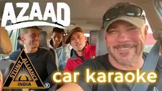 Exhausted but Still Singing! 🎤🚗 | Stunt Team Car Karaoke After a Long Night on &lsquo;AZAAD&rsquo; 🎬