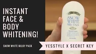 Instant Face & Body Whitening! | Secret Key Snow White Milky Pack | YesStyle Korean Beauty