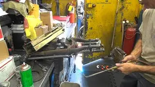 #166-A How To Do It straighten a bent 1936-48 45 springer fork stem knucklehead Harley Tatro Machine