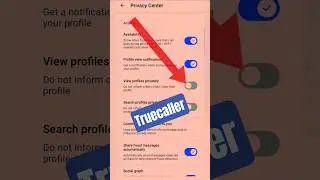 Truecaller profile view privately #shortsfeed #truecallersettings