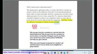 Amazon price adjustment policy 101. When will Amazon do price adjustments?