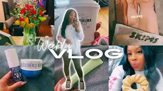 VLOG | SKIMS SHAPEWEAR | EMPTIES+NEWBIES HYGIENE PRODUCTS | NEW DUNKIN CHURRO LATTE + more