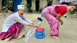 Injection Comedy Video 2025 Must Watch Family Funny Video_Try To Not Laugh By Fd Mama 