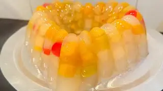 Fruit cocktail jelly in love shape/nabisah kitchen #jelly #fruit #recipe #subscribe #fyp 