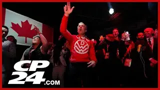 PM Mark Carney dances to celebrate his election victory