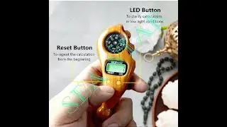 New digital Tasbih with compass & light led display Tally Counter or Tasbih Zikr, prayer,  rosary,