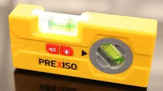 PREXISO 2-in-1 Line Laser Level - Mini Torpedo Level with Light, 3-3/4 inch Rotatable Magnetic