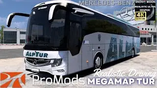 Mercedes - Benz | New Tourismo 2020 | Realistic Driving | 4K  graphics from Snowy Moon | ETS2