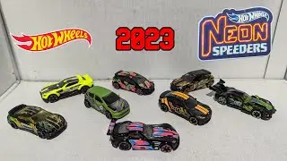 2023 Hot Wheels Neon Speeders Themed Series Unboxing And Review