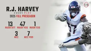 R.J. Harvey 2025 Preseason Highlights | Every Run, Target, and Catch