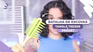BATALHA DE ESCOVAS DE FITAGEM TANGLE TEEZER X PROART - Tamires Maia