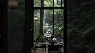 🌲 dreaming of a quiet life in a black cabin, hidden deep in a rainy forest. raindrops on the roof,