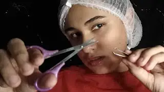 ASMR ROLEPLAY FAZENDO SUA SOBRANCELHA (caótico)